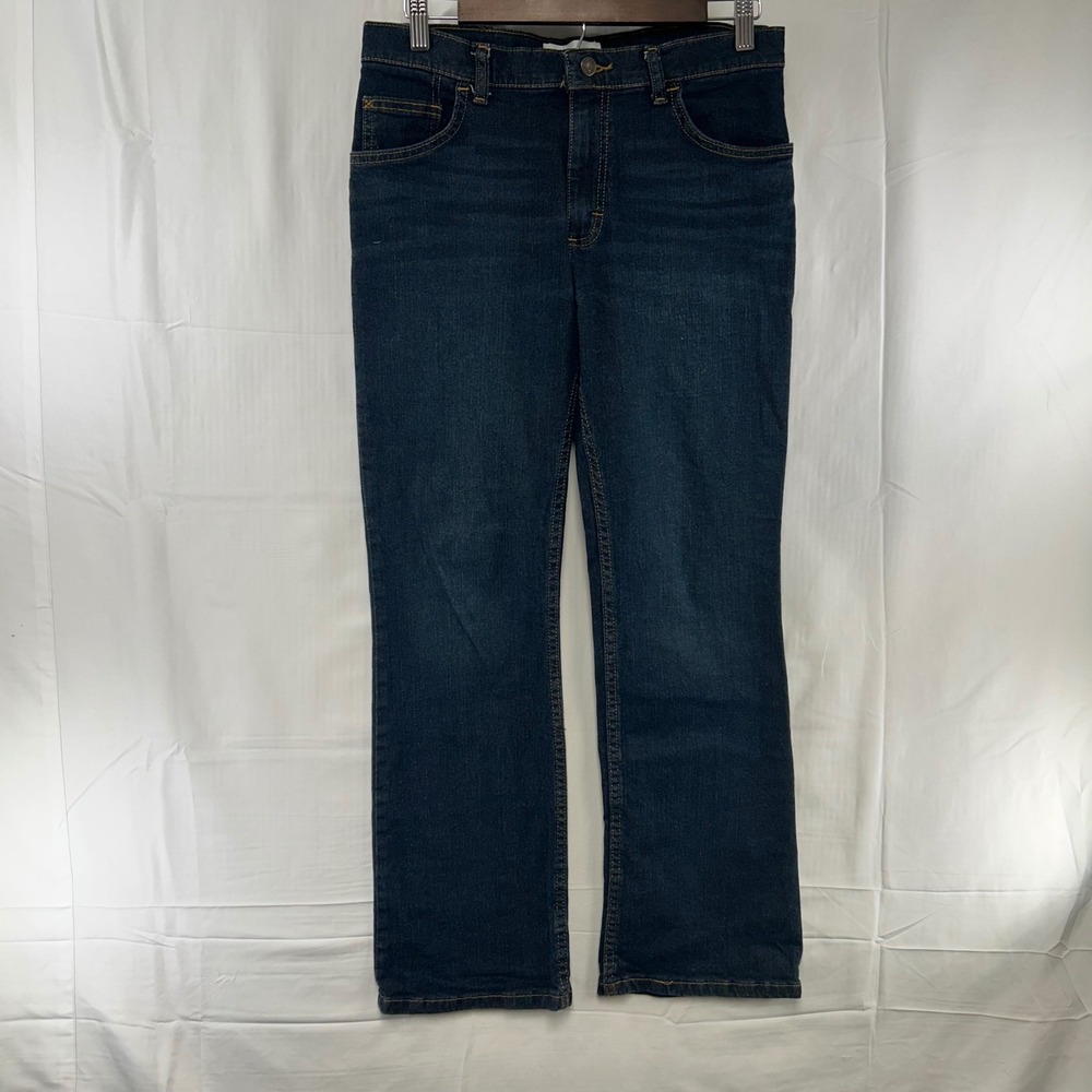 Wrangler Classic Boot Jeans Boys 16 R 30x29 Dark Wash Stretch Adjustable Waist
